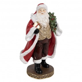 26PR4278 Christmas Decoration Figurine Santa Claus 23 cm Red Plastic