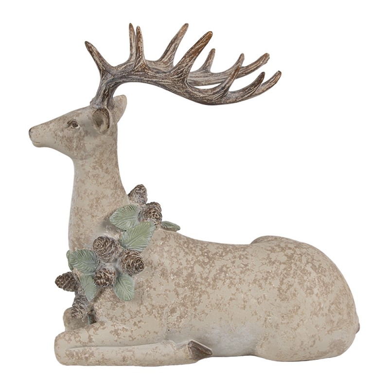 6PR4286 Figurine décorative Cerf 31x16x29 cm Marron Plastique