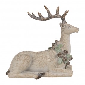 26PR4286 Figurine décorative Cerf 31x16x29 cm Marron Plastique