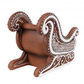 26PR4347 Figure de Noël Luge 20x12x15 cm Marron Plastique