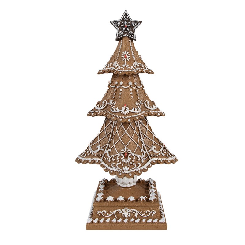 6PR4978GG Décoration de Noël Sapin de Noël Ø 18x32 cm Marron Plastique