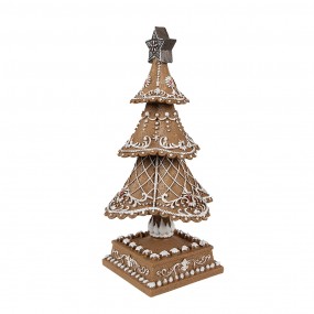 26PR4978GG Christmas Decoration Christmas Tree Ø 18x32 cm Brown Plastic