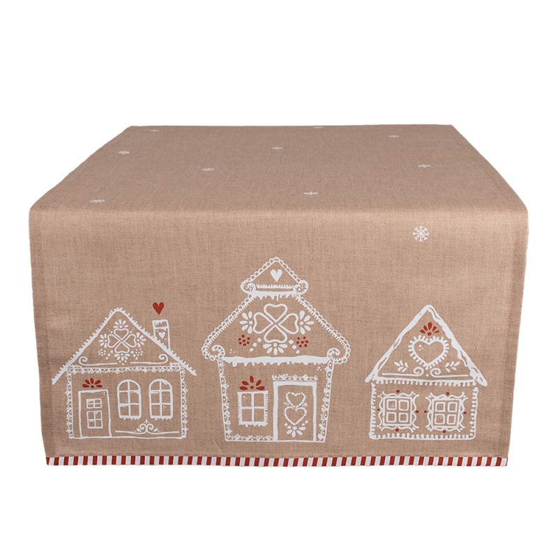 GBB64 Tafelloper 50x140 cm Bruin Katoen Gingerbread house