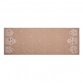 2GBB64 Table Runner 50x140 cm Brown Cotton Gingerbread house