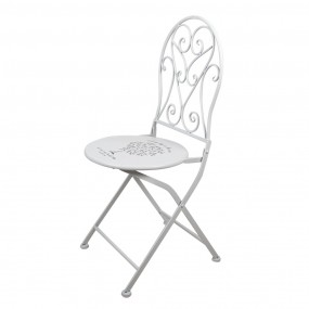 25Y0192 Bistro-Set Bistrotisch Bistrostuhl 3-Teilig Ø 60x70 Weiß Eisen Balkonset