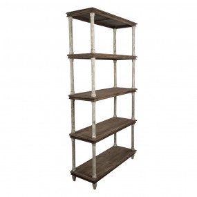 25H0697W Boekenkast 110x40x210 cm Wit Hout Vakkenkast