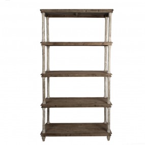 25H0697W Boekenkast 110x40x210 cm Wit Hout Vakkenkast