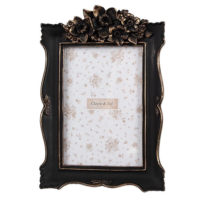 2F1185 Photo Frame 10x15 cm Black Plastic Glass Picture Frame