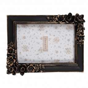 22F1186 Photo Frame 10x15 cm Black Plastic Glass Picture Frame