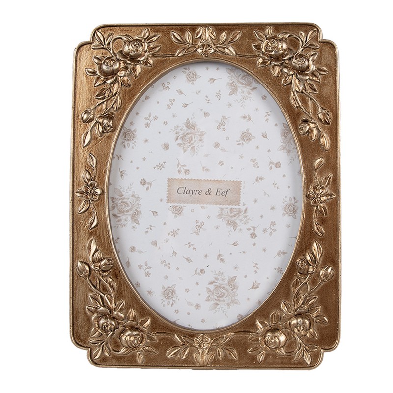 2F1189 Photo Frame 10x15 cm Gold colored Plastic Glass Picture Frame