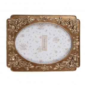 22F1190 Photo Frame 10x15 cm Gold colored Plastic Glass Picture Frame