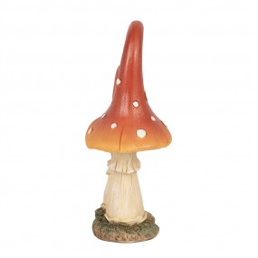 26PR4160 Decorative Figurine Mushroom 17 cm Red Beige Plastic