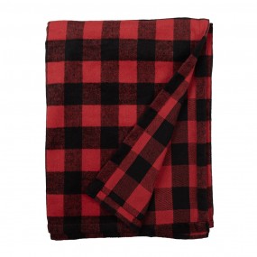 2KT060.145 Couverture 130x170 cm Rouge Noir Polyester Losanges Plaid