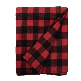 2KT060.145 Couverture 130x170 cm Rouge Noir Polyester Losanges Plaid