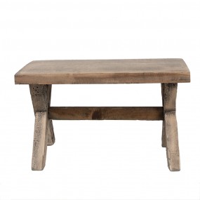 26H2315 Plant Table 24x13x14 cm Brown Wood Foot stool