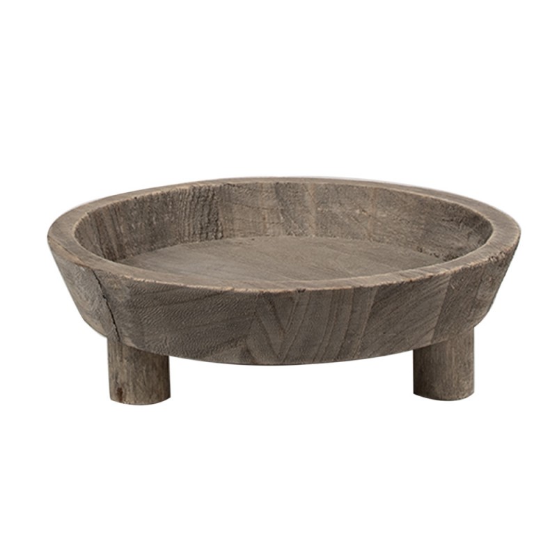 6H2316 Decorative Bowl Ø 22x7 cm Brown Wood