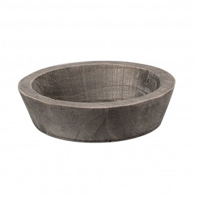 26H2323 Decorative Bowl Ø 15x4 cm Brown Wood