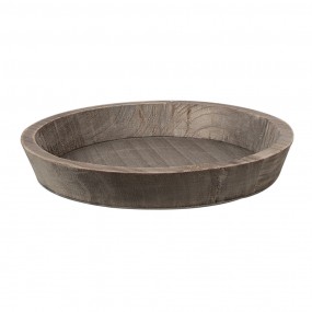 26H2324 Decorative Bowl Ø 27x4 cm Brown Wood