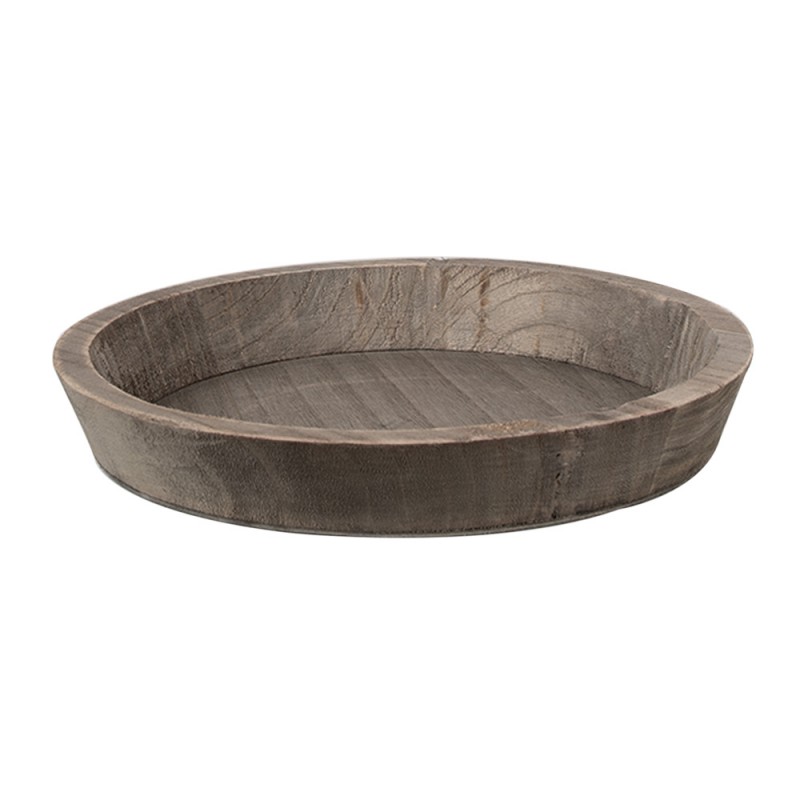 6H2324 Decorative Bowl Ø 27x4 cm Brown Wood