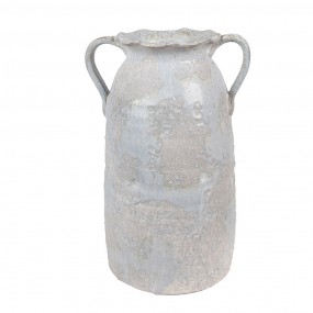 26TE0537L Vase 19x16x28 cm Grau Terrakotta Dekoration Vase