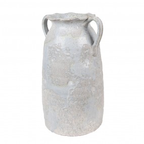 26TE0537L Vase 19x16x28 cm Gris Terre cuite Vase de décoration