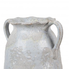 26TE0537L Vase 19x16x28 cm Grey Terracotta Decorative Vase