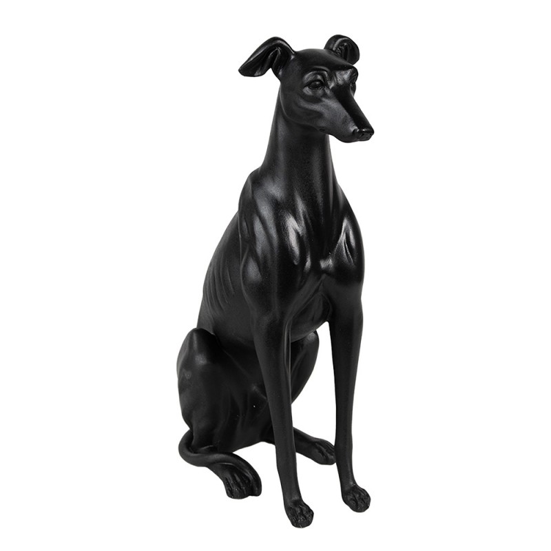 6PR5069 Decorative Dog Figurine 20x10x30 cm Black Plastic