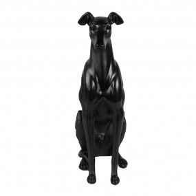 26PR5069 Decoratie Beeld Hond 20x10x30 cm Zwart Kunststof