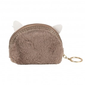 2JZWA0215 Wallet 12x9 cm Brown Synthetic Cat Makeup Bag