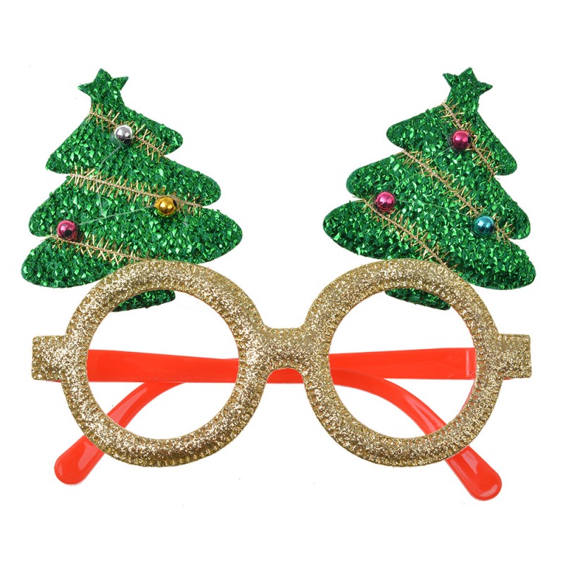 65670 Lunettes de Noël 13x3x11 cm Rouge Plastique Décoration de Noël