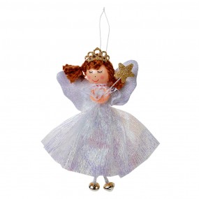 265677W Christmas Ornament Angel 15 cm White Synthetic Christmas Tree Decorations