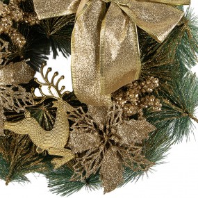 265770 Christmas wreath Ø 30 cm Gold colored Plastic