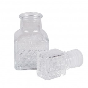 26GL4893 Decoratie Fles 50 ml Transparant Glas