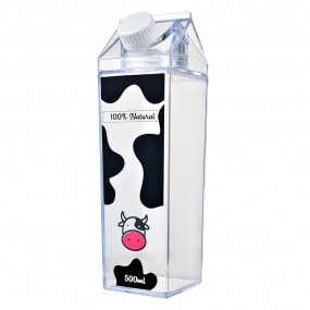 265698 Water bottle 500 ml Transparent Plastic Cow