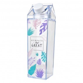 265700 Water bottle 500 ml Transparent Plastic Leaves