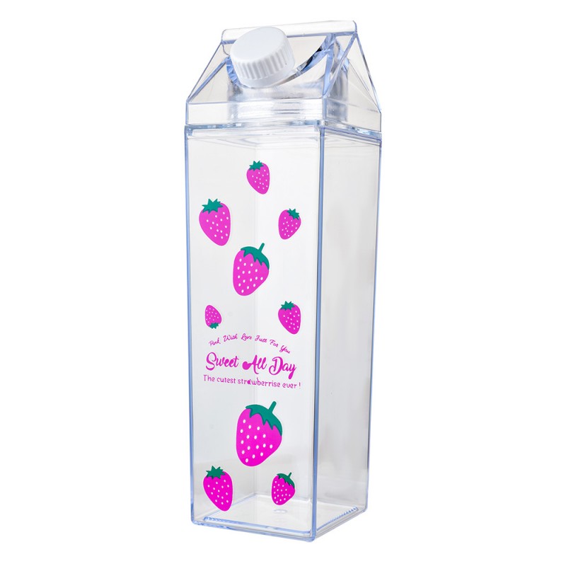 65704 Bouteille d'eau 750 ml Transparent Plastique Fraises