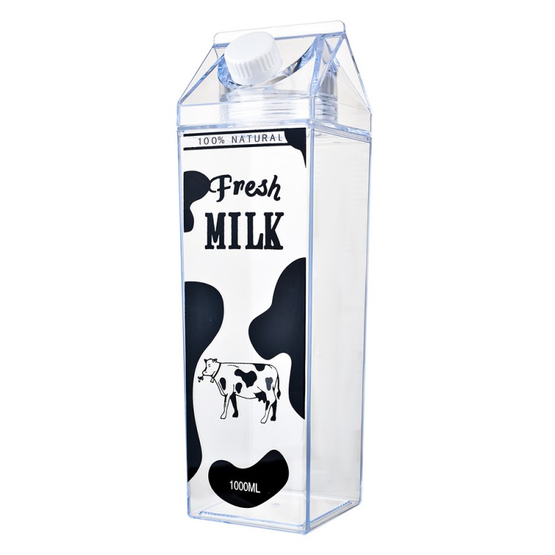 65707 Water bottle 1000 ml Transparent Plastic Cow