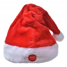 265685 Decorazione di Natalizie Cappello di Natale Ø 20x40 cm Rosso Sintetico