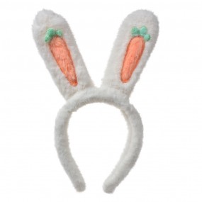 265687 Headband 13x4x28 cm White Plastic Rabbit