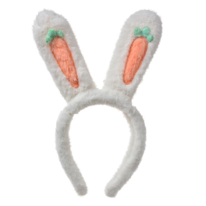 65687 Headband 13x4x28 cm White Plastic Rabbit