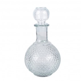 26GL4896 Decoratie Fles 525 ml Transparant Glas