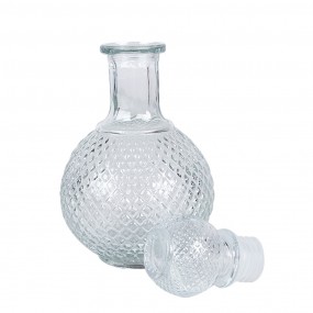 26GL4896 Decoratie Fles 525 ml Transparant Glas