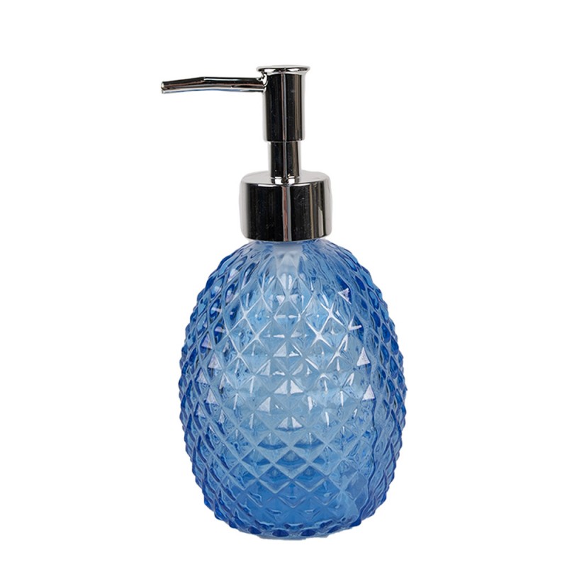 6GL4904 Zeepdispenser 350 ml Blauw Glas Zeeppompje