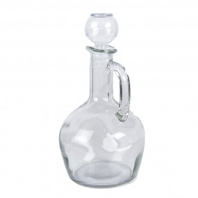 26GL4906 Decoratie Fles 400 ml Transparant Glas