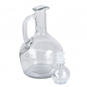 26GL4906 Decoratie Fles 400 ml Transparant Glas