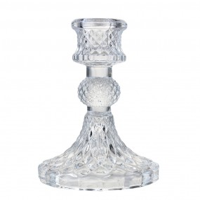 26GL4908 Candle holder Ø 8x11 cm Transparent Glass