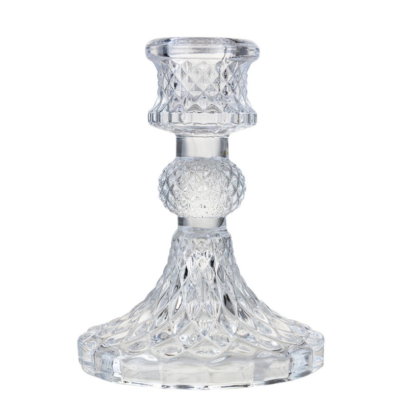 6GL4908 Candle holder Ø 8x11 cm Transparent Glass