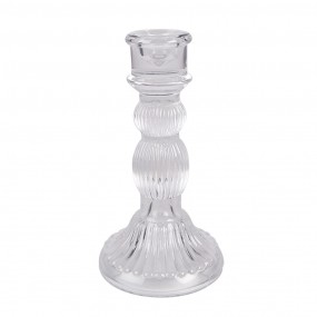 26GL4909 Candle holder Ø 8x15 cm Transparent Glass