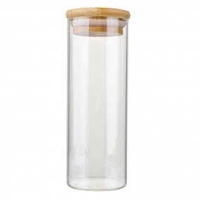 26GL4910L Storage Jar Ø 5x16 cm Transparent Glass