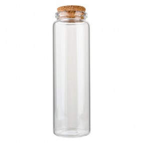 26GL4912L Storage Jar Ø 4x15 cm Transparent Glass